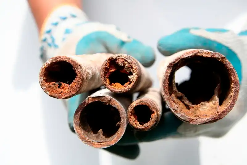 Plumber repairing pipes