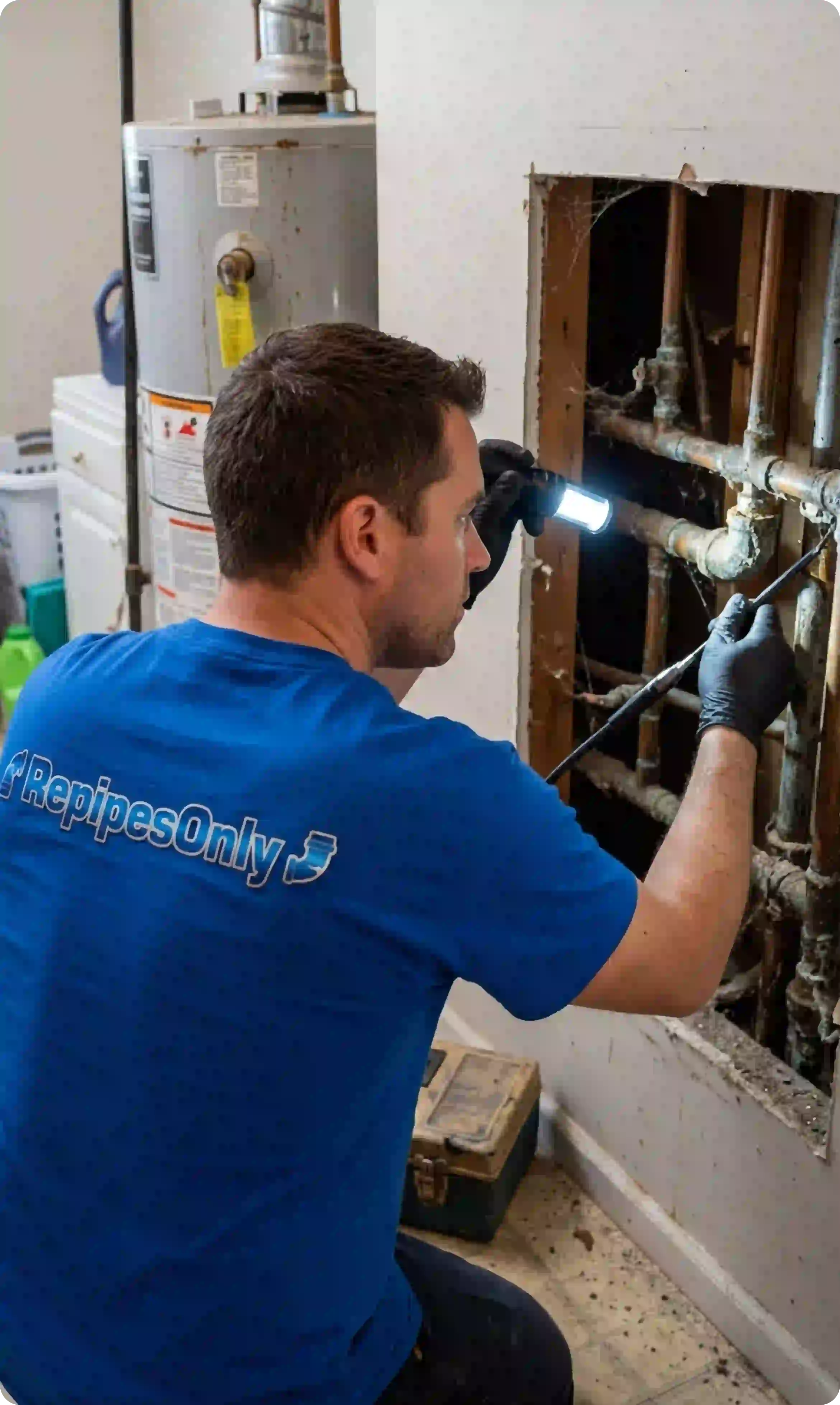RepipesOnly specialist working on pipes